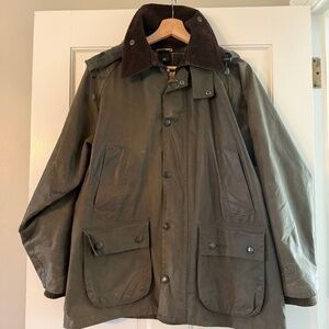 Barbour Bedale Waxed Jacket  Men's 36  Women's 6/8 Sage
